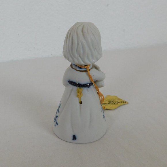 Jasco Royal Majestic Bells Porcelain Bisque Girl Bunny Figurine Origianl Tags - Picture 3 of 10